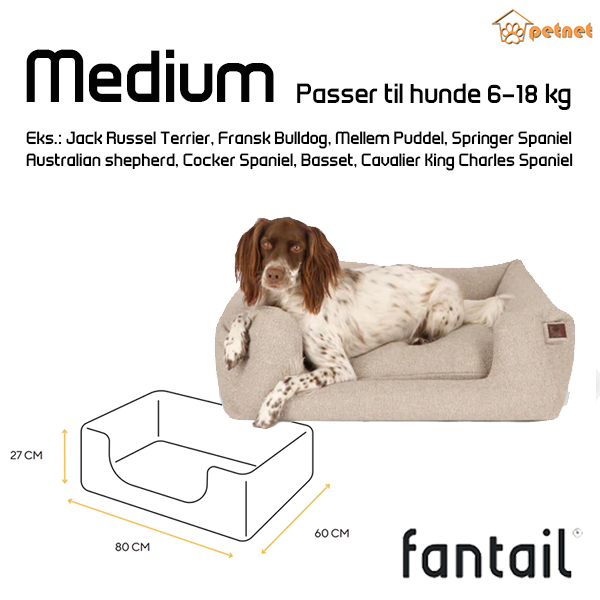 FANTAIL Snooze hundeseng - Silver Spoon
