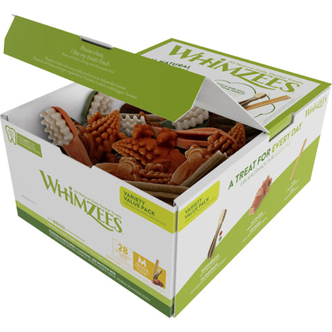 Whimzees Variety Box - Medium | 28 stk blandet