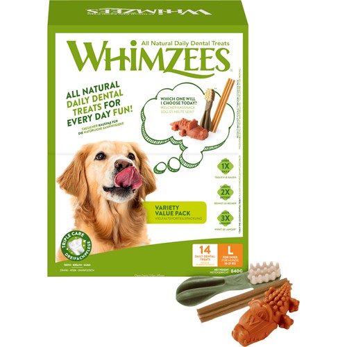 Whimzees Variety Box - Large | 14 stk blandet